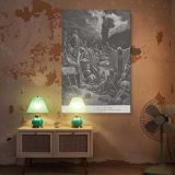 Valley of Dry Bones - Gustave Dore Resurrection of Skeletons Scene canvas wall art - Image 5
