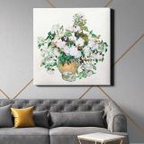 Van Gogh's Still Life Vase with Pink Roses — room mockup view 21