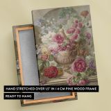 Vase with Flowers - Dutch Baroque Still Life in Urn By Pieter van Loo canvas wall art - Image 6