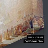 Venetian Procession in Saint Mark's Square - canvas surface and wrapped edge detail