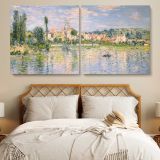 Vetheuil in Summer by Claude Monet — single-panel canvas in a bedroom