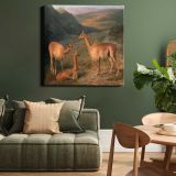 Vicunas (1831) painting Jacques–Laurent Agasse — room mockup view 15