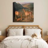 Vicunas (1831) painting Jacques–Laurent Agasse — room mockup view 17