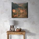 Vicunas (1831) painting Jacques–Laurent Agasse — room mockup view 1