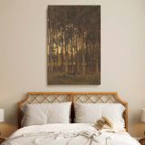 View in the Woods - Rustic Forest Painting By Theophile de Bock canvas wall art