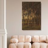 View in the Woods - Rustic Forest Painting By Theophile de Bock canvas wall art - Image 2