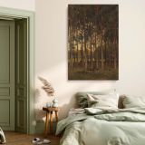 View in the Woods - Rustic Forest Painting By Theophile de Bock canvas wall art - Image 3