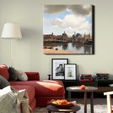 View of Delft (ca. 1660–1661) famous painting BY Johannes VERMEER — room mockup view 22