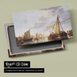 View of the Maas at Dordrecht by Aelbert Cuyp - canvas rear frame and hanging hardware
