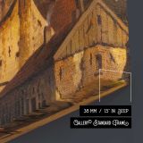 Village Scene with A Windmill by Adrianus Eversen - canvas surface and wrapped edge detail