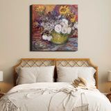 Vincent van Gogh's Bowl With Sunflowers Roses And Other Flowers (1886) — room mockup view 17