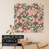 Vintage seamless pattern flower background, colorful oriental flower graphic — room mockup view 6