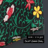 Vintage seamless pattern flower background, colorful oriental flower graphic — room mockup view 5