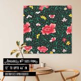 Vintage seamless pattern flower background, colorful oriental flower graphic — room mockup view 6