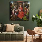 Virgin and Child with Saints Catherine of Alexandria and Barbara by Hans Memling — alternate room view
