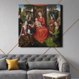 Virgin and Child with Saints Catherine of Alexandria and Barbara by Hans Memling — alternate room view