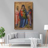 Virgin and Child with Saints - Iconic Medieval Religious Painting canvas wall art - Image 5