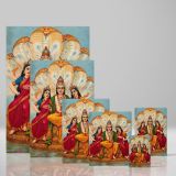 Vishnu on Shesha - With Lakshmi and Bhudevi in Ocean of Milk canvas wall art - Image 4