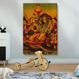 Vishnu Resting on Ananta - Cosmic Ocean and Celestial Beings By Unknown Indian Artist canvas wall art - Image 2