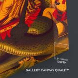 Vishnu Resting on Ananta - Cosmic Ocean and Celestial Beings By Unknown Indian Artist canvas wall art - Image 3