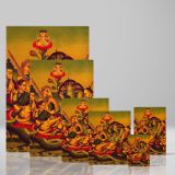 Vishnu Resting on Ananta - Cosmic Ocean and Celestial Beings By Unknown Indian Artist canvas wall art - Image 4