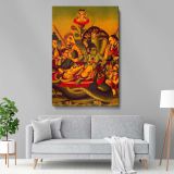 Vishnu Resting on Ananta - Cosmic Ocean and Celestial Beings By Unknown Indian Artist canvas wall art - Image 5