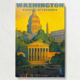 Washington DC - Vintage Capitol Poster Scene - Image 7