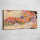Water Serpents II by Gustav Klimt — single-panel canvas shown on a pale studio wall