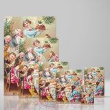 We All Wish You a Merry Christmas - Festive 1800s Holiday Scene By Rare Book Division canvas wall art - Image 4