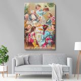 We All Wish You a Merry Christmas - Festive 1800s Holiday Scene By Rare Book Division canvas wall art - Image 5