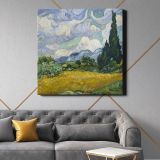 Wheat Field with Cypresses by Vincent van Gogh — room mockup view 21
