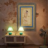 Whirling Dervish with Turban - Persian Miniature in Gold, Blue, and Beige Robes canvas wall art - Image 5
