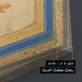 Whirling Dervish with Turban - Persian Miniature in Gold, Blue, and Beige Robes canvas wall art - Image 8