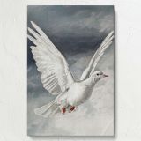 White Dove in the Clouds - Symbol of Peace and Serenity Vintage Print - Image 7
