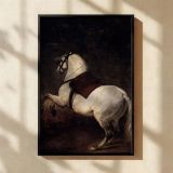 White Horse - Velazquez Rearing Steed in Dynamic Baroque Style canvas wall art - Image 2