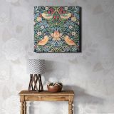 William Morris famous Strawberry Thief pattern (1883 — room mockup view 1