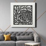 William Morris Love is Enough - Initial letter 'L' entwined with Laurel Leaves (1866–1867) — room mockup view 21