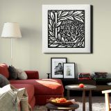 William Morris Love is Enough - Initial letter 'L' entwined with Laurel Leaves (1866–1867) — room mockup view 22