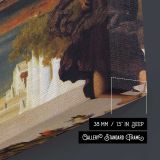 Woman and Child at the Water's Edge by Frederic Leighton - canvas surface and wrapped edge detail