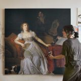 Woman at a Writing Desk — room mockup view 3