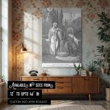Woman at the Well - Jesus and Samaritan by Gustave Dore canvas wall art