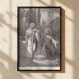 Woman at the Well - Jesus and Samaritan by Gustave Dore canvas wall art - Image 2
