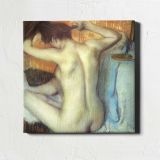 Woman Combing Her Hair — room mockup view 1