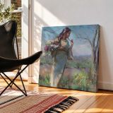 Woman Gathering Wildflowers by Daniel Gerhartz — room mockup view 2