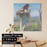 Woman Gathering Wildflowers by Daniel Gerhartz — room mockup view 6