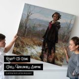 Woman in a Winter Landscape by Daniel Gerhartz — room mockup view 4