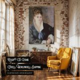 Woman in Black - Pierre-Auguste Renoir Blue-Black Dress with Gentle Expression canvas wall art - Image 3