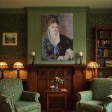 Woman in Black - Pierre-Auguste Renoir Blue-Black Dress with Gentle Expression canvas wall art - Image 4