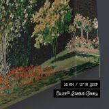 Woman in the Garden. Sainte-adresse by Claude Monet - canvas surface and wrapped edge detail