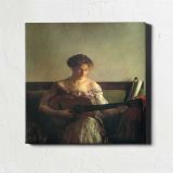 Woman Playing Guitar — room mockup view 1